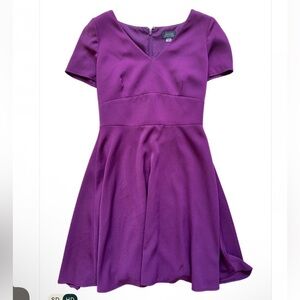 Tahari Purple Fit-and-Flare Mini Dress, Women’s size 6
